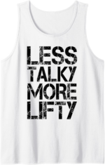 Gym Workout Funny - Less Talky More Lifty Tank Top - Image 2